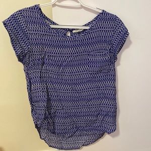 Tribal patterned blouse with pocket